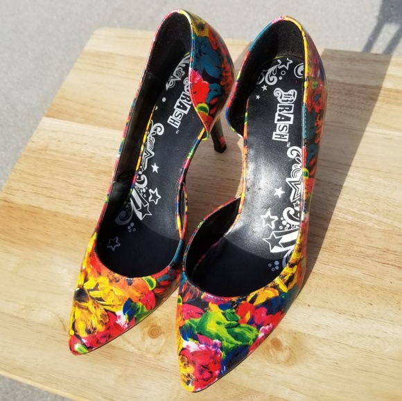Multicolored flowers heels - Picture 5 of 8